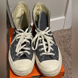 Converse Navy and White High-Top Sneakers